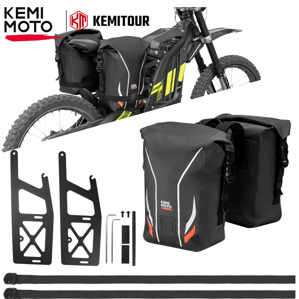 

For Sur-Ron Light Bee X and S X160 X260 Saddlebags Waterproof With Support Frame Bike Panniers 12L Motorcycle Luggage Bag