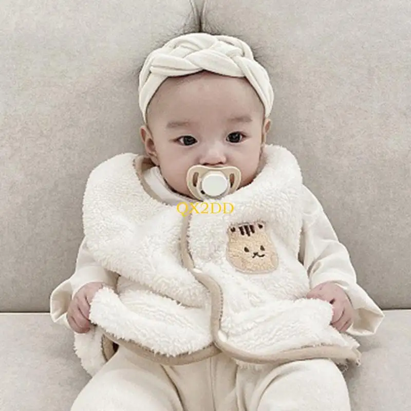 QX2D Children Plush Vest Spring Autumn Warm Waistcoat Vest Cartoon Top Vest for Kids Boys Girls Unisex Winter Warm Vest