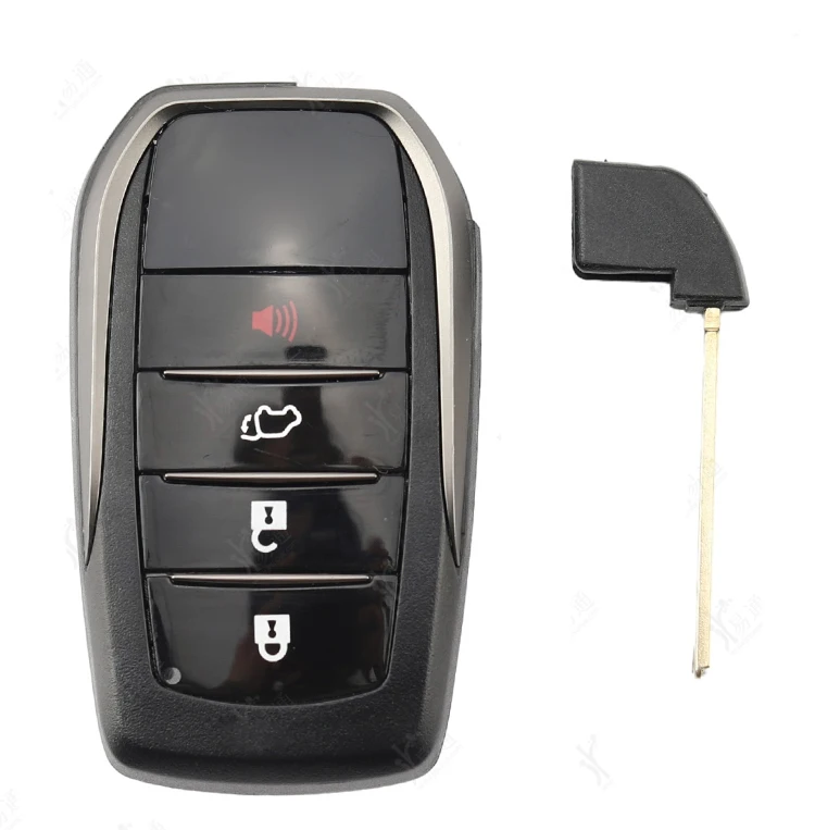 Smart  Remote Key Shell for Toyota 4 Buttons SUV With Emergency Insert Small Key Blade Blank key Case