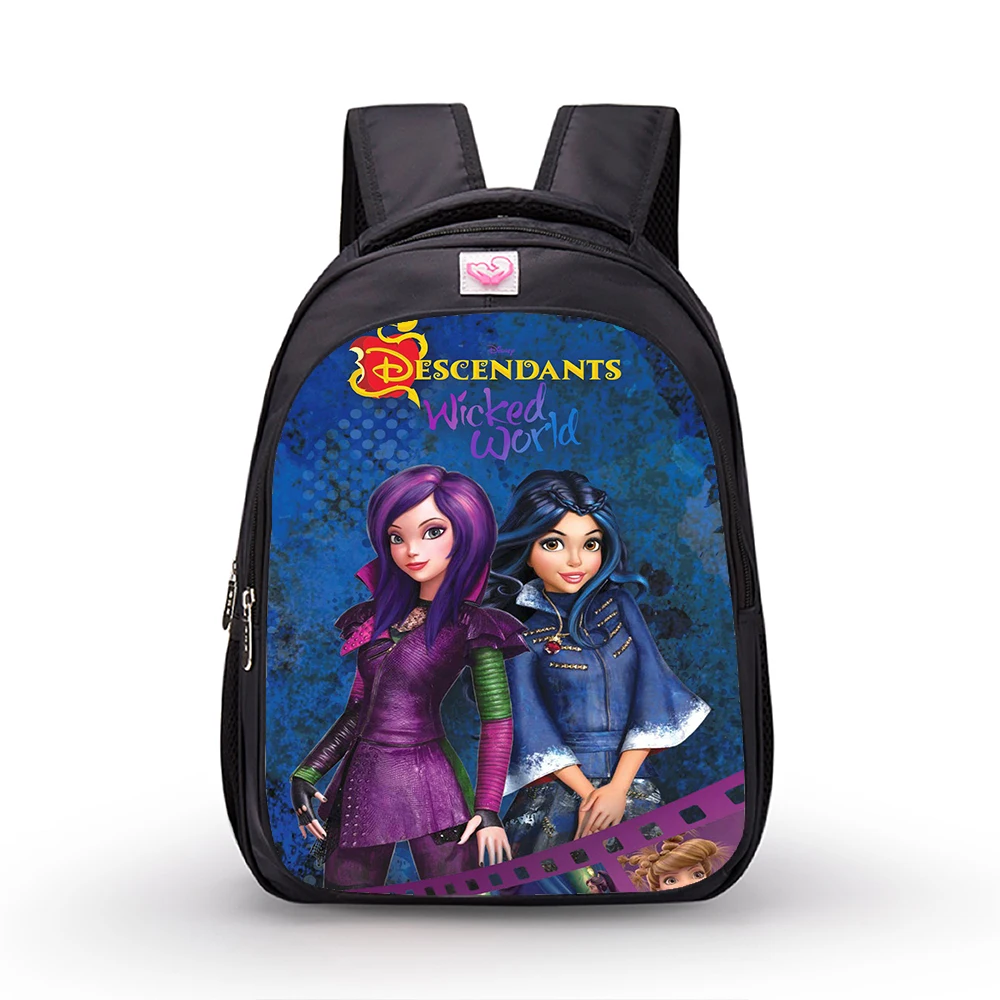 14 inch Disney Descendants Children Backpack Primary School Bags Kindergarten Schoolbag Kids Cartoon Mochila