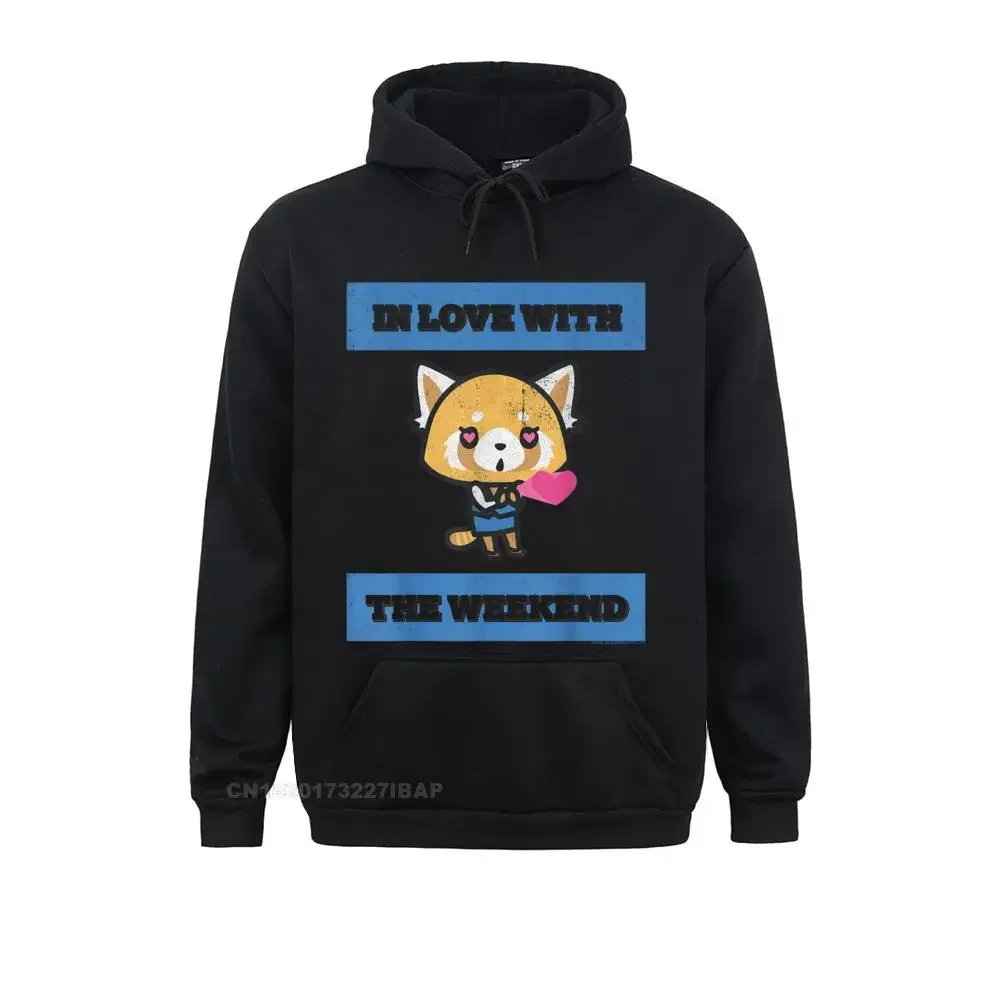 

Aggretsuko Love the Weekend Tee Shirt Slim Fit Young Sweatshirts Long Sleeve Christmas Hoodies Hip Hop Clothes Sweater