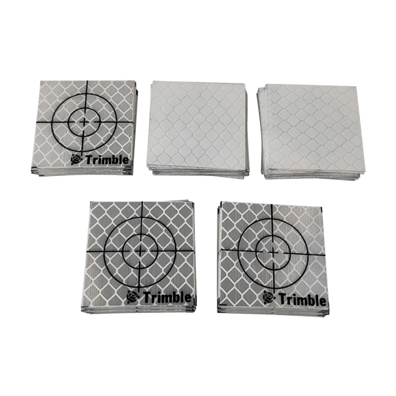 New White Reflective Sheet For Trimble Total Station Surveying 100PCS 20 30 40 50 60X60mm Tape Target  With Trimble Logo