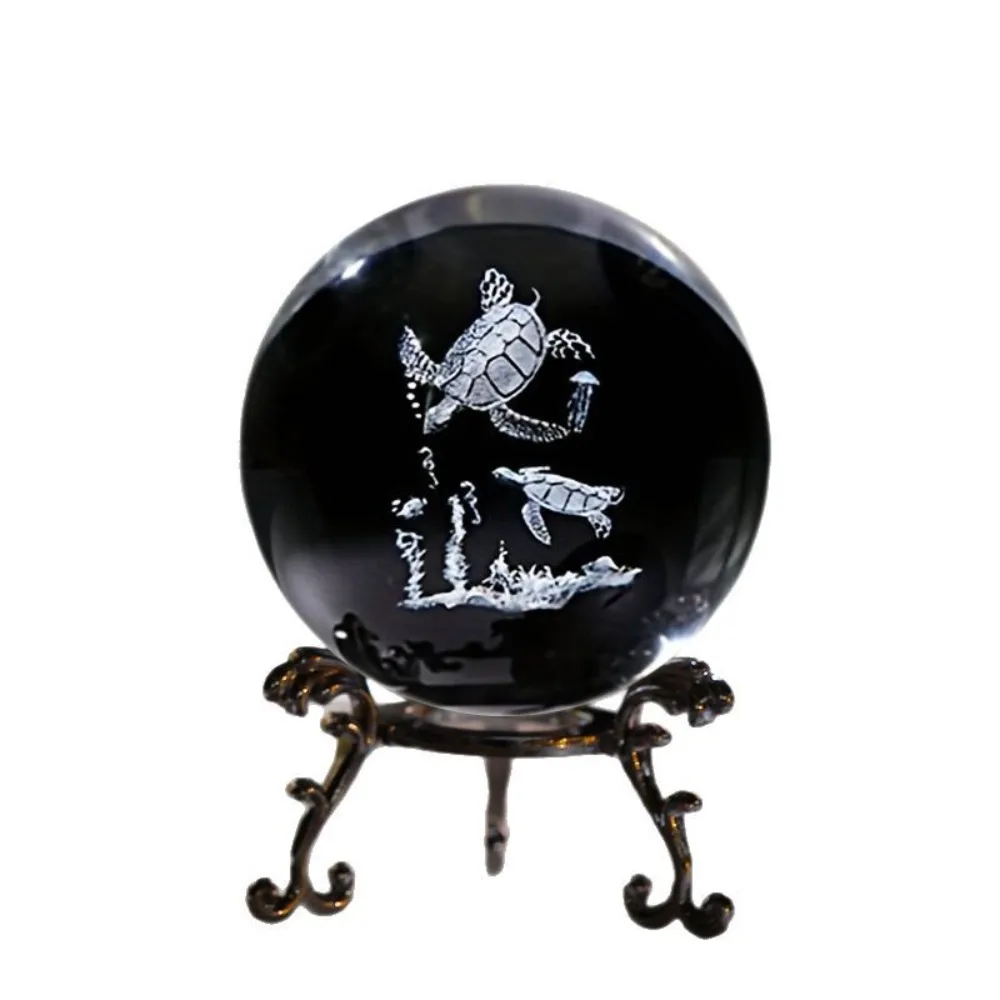 

6cm Diameter Earth Laser Engraved Crystal Ball Many Designs Dragon Cat Galaxy Globe Glass Sphere Astronomy Gift Home Decoration
