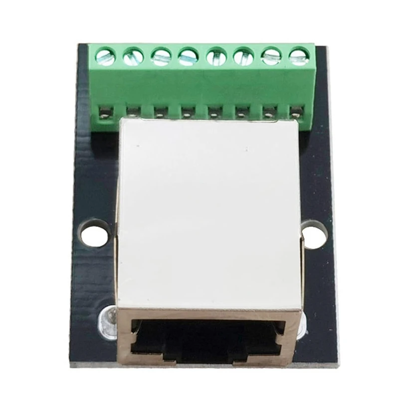 4PCS RJ45 Ethernet Female Socket Connector Breakout Board,2.54Mm Connector Board Shielded Network Adapter Terminal