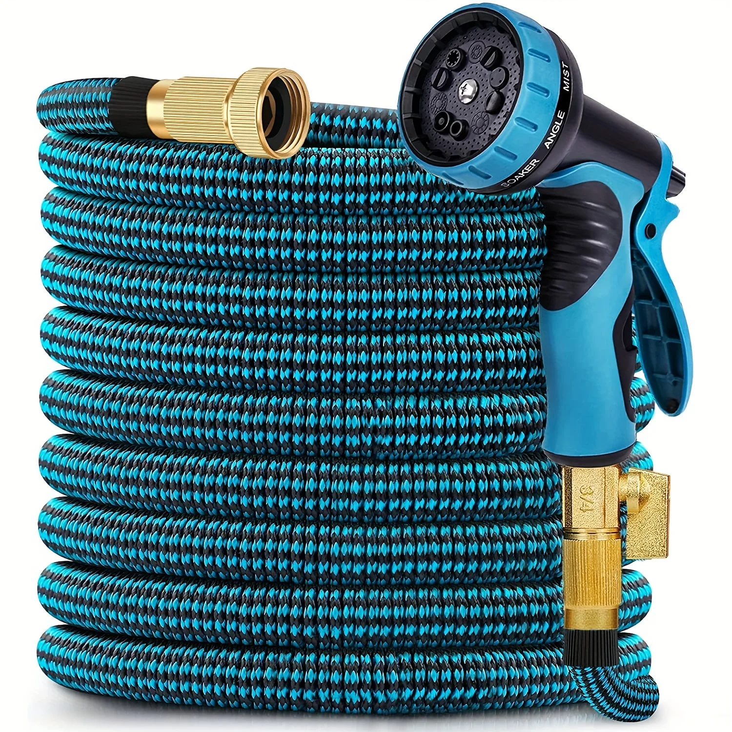 Expandable Garden Hose, New No Kink Retractable Water Hose with 10 Pattern Spray Nozzle，Ultra Lightweight & Flexible