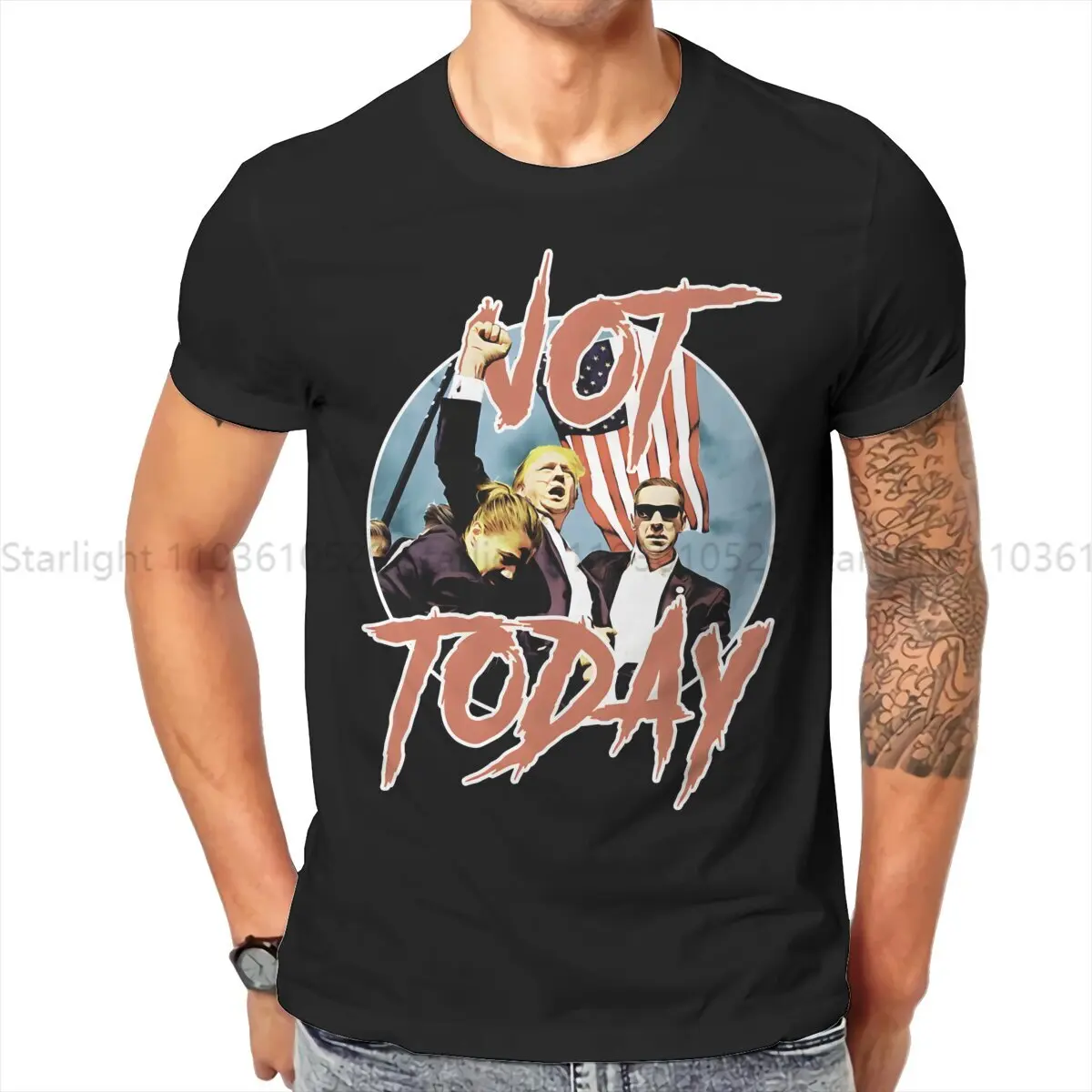 

Trump Not Today Fight Unique TShirt Casual T Shirt Summer T-shirt For Men Women