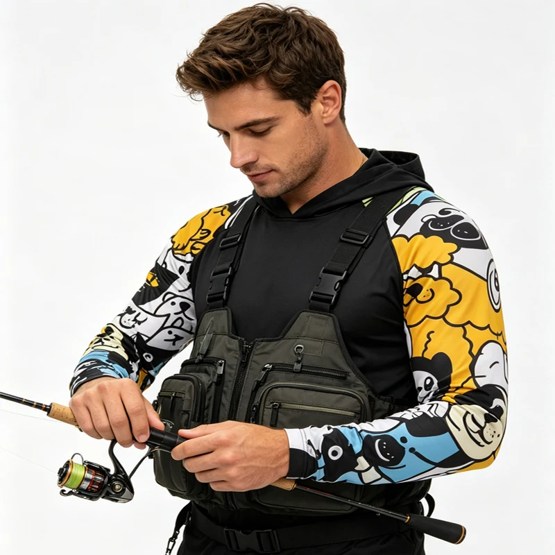 

Fishing Shirts Breathable Fish Hoodie Clothes Men Jersey Long Sleeve Sweatshirts Summer Uv Protection Tops Wear XS-3XL
