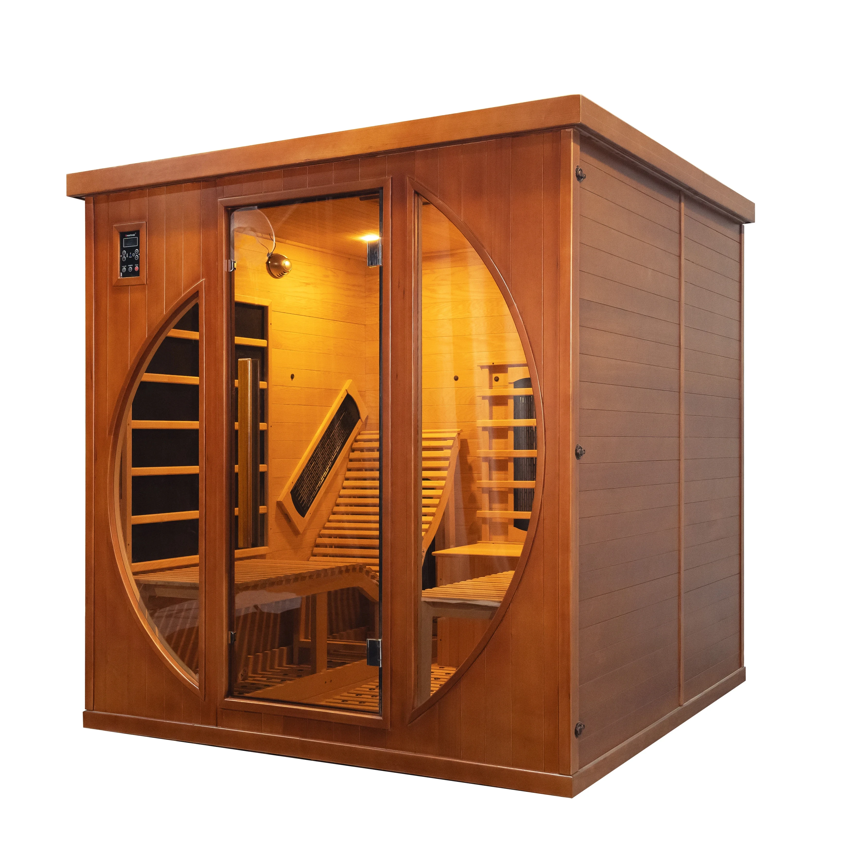 #2024 Popular Wholesale 2 Person Wooden Indoor Recyiner Chair Far Infrared Sauna Room for Sale
