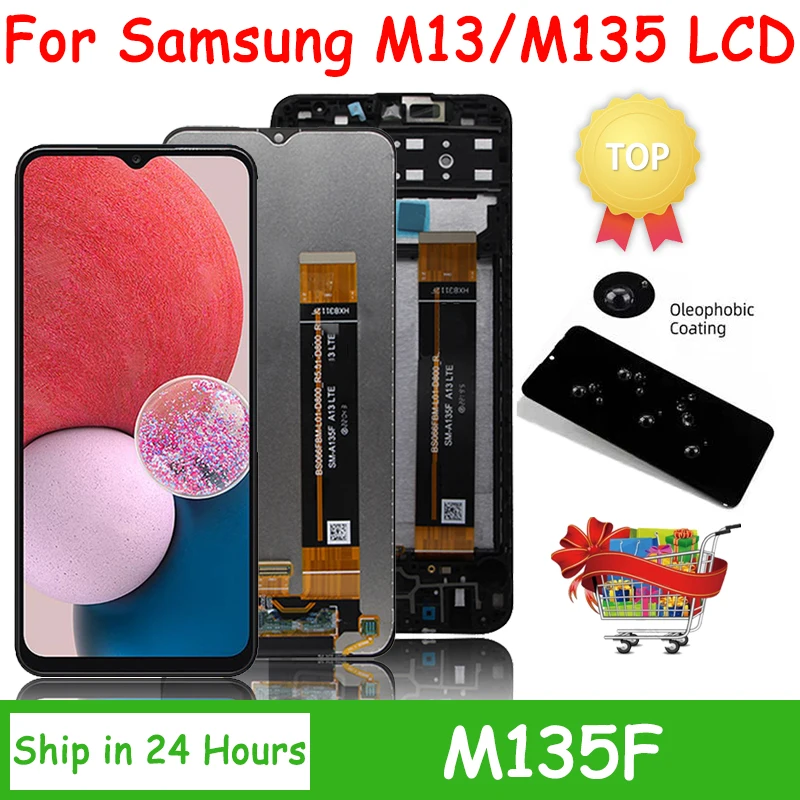 

6.6"inch High Quality For Samsung M13 Display with frame Touch Screen Digitizer For Samsung M135 lcd M135F, M135F/DSN