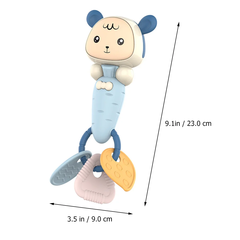 1 قطعة عضاضة الطفل طفل المولي عصا الأزرق مادة متينة تجنب أضرار اللثة محدب نقطة تصميم المزدوج محكم تهدئة اللثة #6