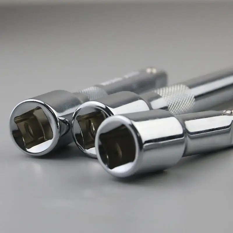 X9FA 1PC 2" 3" 4" 5" 6" 10" Long Extension Bar 1/4 3/8 1/2 Drive Ratchet Socket Extender Hand Adjustment Tool Extension Bar