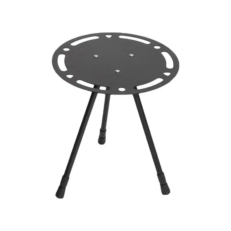 Camping Table Aluminum Round Triangle Bottom Beach Tables Portable Lightweight Camping Tables For Patio Hiking Beaches Coffee