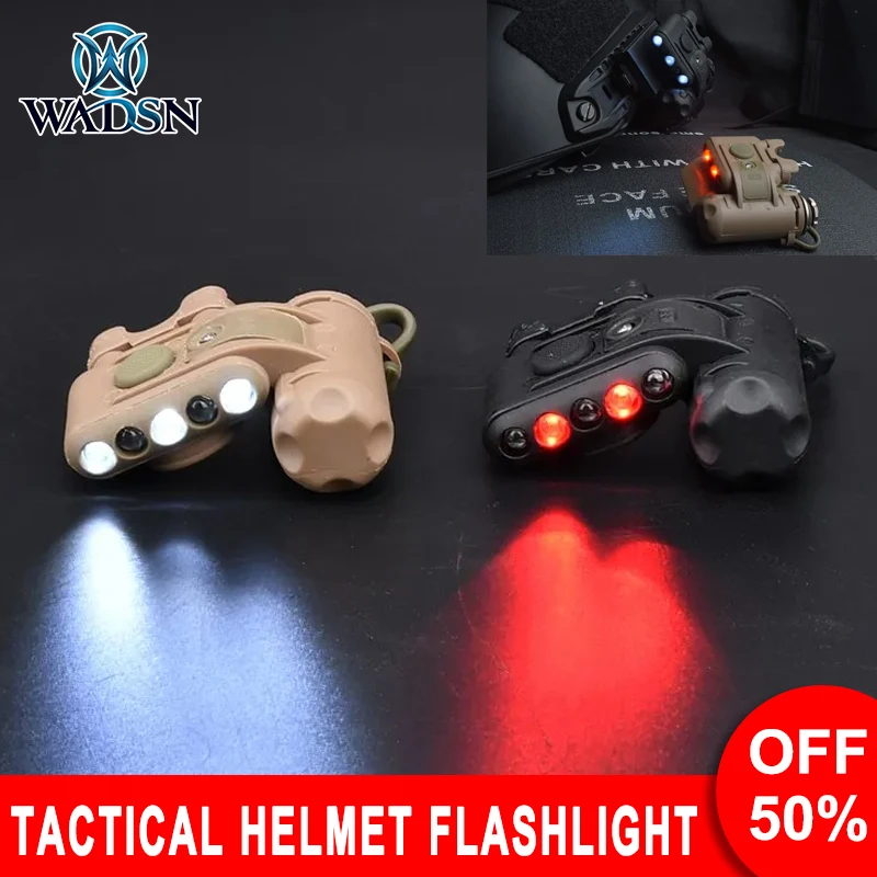 WADSN Tactical Helmet Light Set Gen2 Gen 3 White Red infrared LED Survival Safety Flashlight 360 Rotate Airsoft Weapon Lights