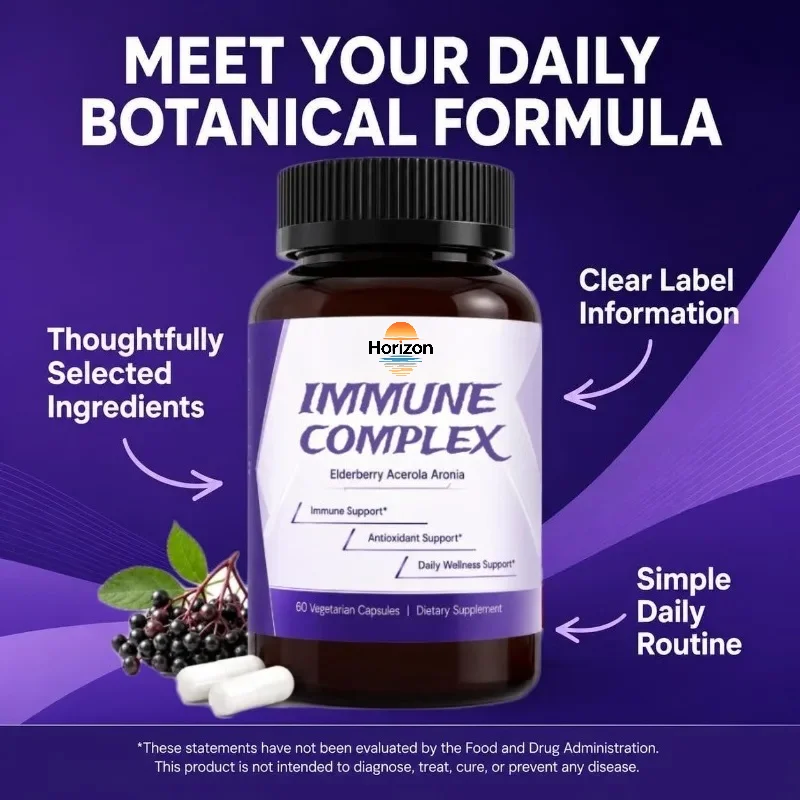 Immune Complex Capsules with Elderberry Acerola Aronia, 60 Count