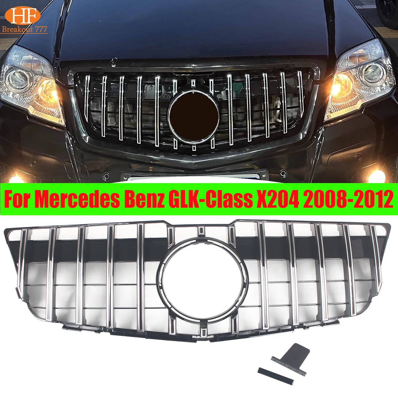 

For Benz GLK-Class X204 2008-2012 GLK250 GLK350 GLK220 GLK280 GT Style Car Front Bumper Grille Racing Grilles Body Kit Refit