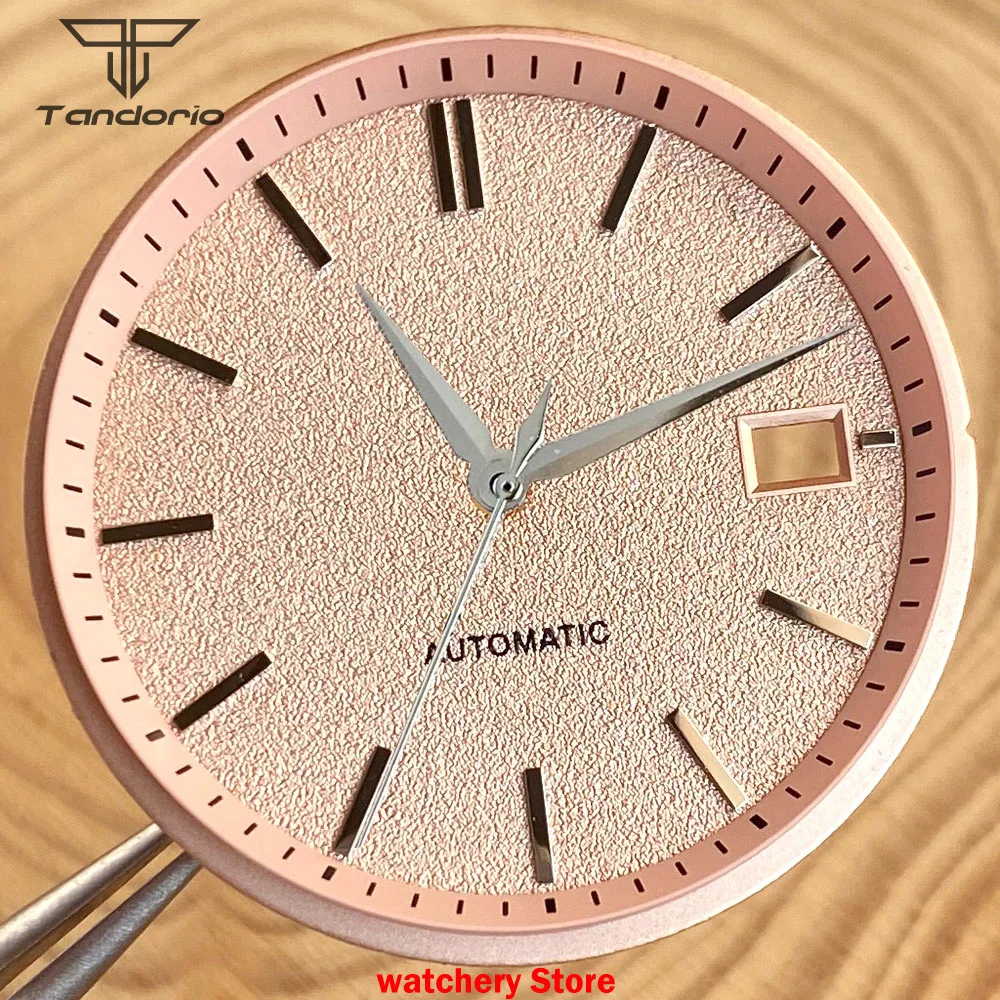 33.5mm Salmon Black Beige Watch Dial Face Classic Replica Silver Marks For NH35AA NH36AA Date Window High-quality Watch Tool Kit