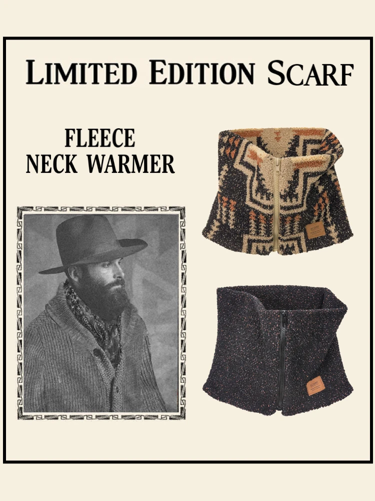 

Warmth Overtly Navajo Sle Scarf American Retro Outdoor Thiened Zipper Faux Velvet Ne Cover Ethnic Pattern Winter Accory