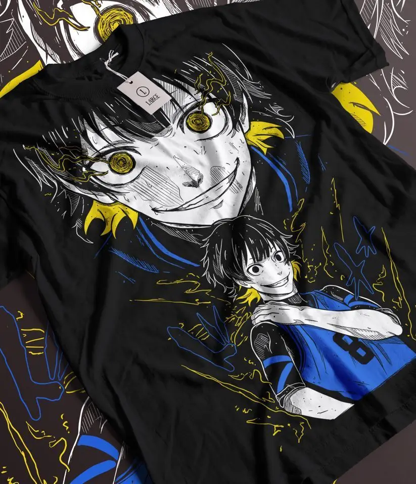 

Meguru Bachira T-Shirt Blue lock Kunigami Rin Itoshi Nagi Anime shirt All Size