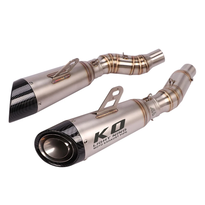 

Slip On For Kawasaki Z100 2010-2025 Full System Motorcycle Exhaust Middle Link Pipe With DB Killer