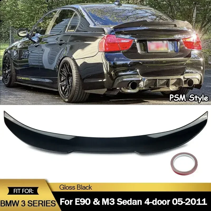 PSM Style Rear Trunk Spoiler Lip For BMW E90 3-Series M3 Sedan 4 Door 2005-2011