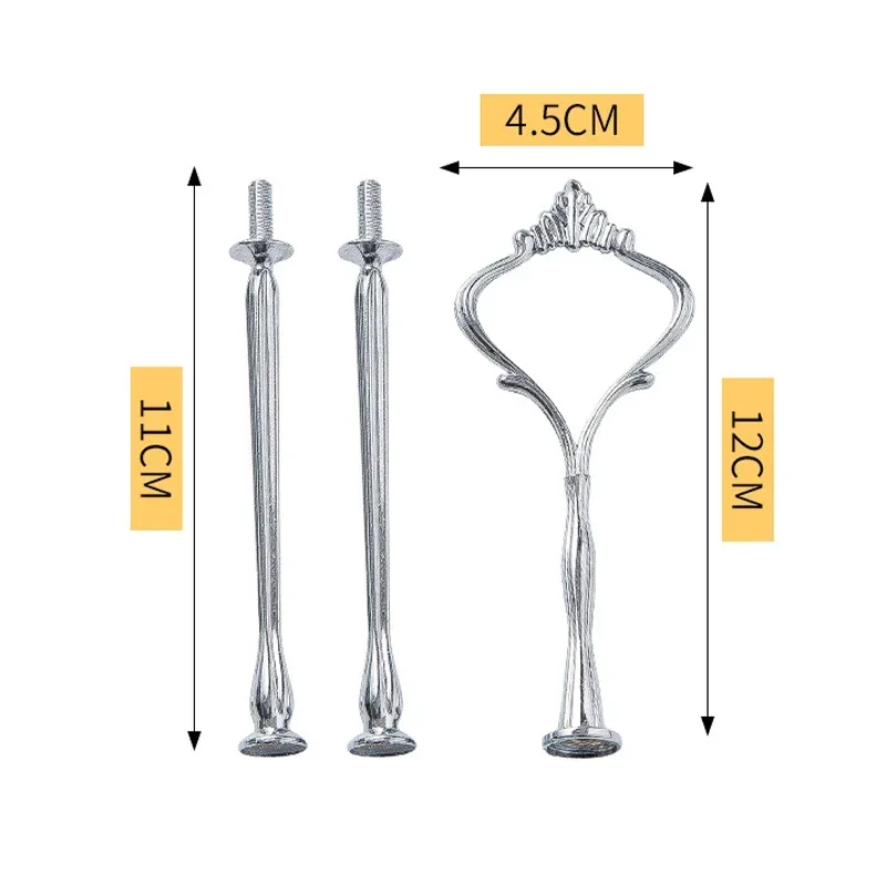 3-poziomowy metalowy stojak na ciasto korona taca imprezowa ciasto żywność stojak na deser stojak na ciasta do domowych narzędzi kuchennych
