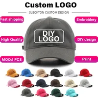 SLECKTON Gorra de béisbol personalizada Moda DIY Bordado de letras Sombreros para mujeres y hombres Diseño de algodón LOGO Gorras unisex al por mayor