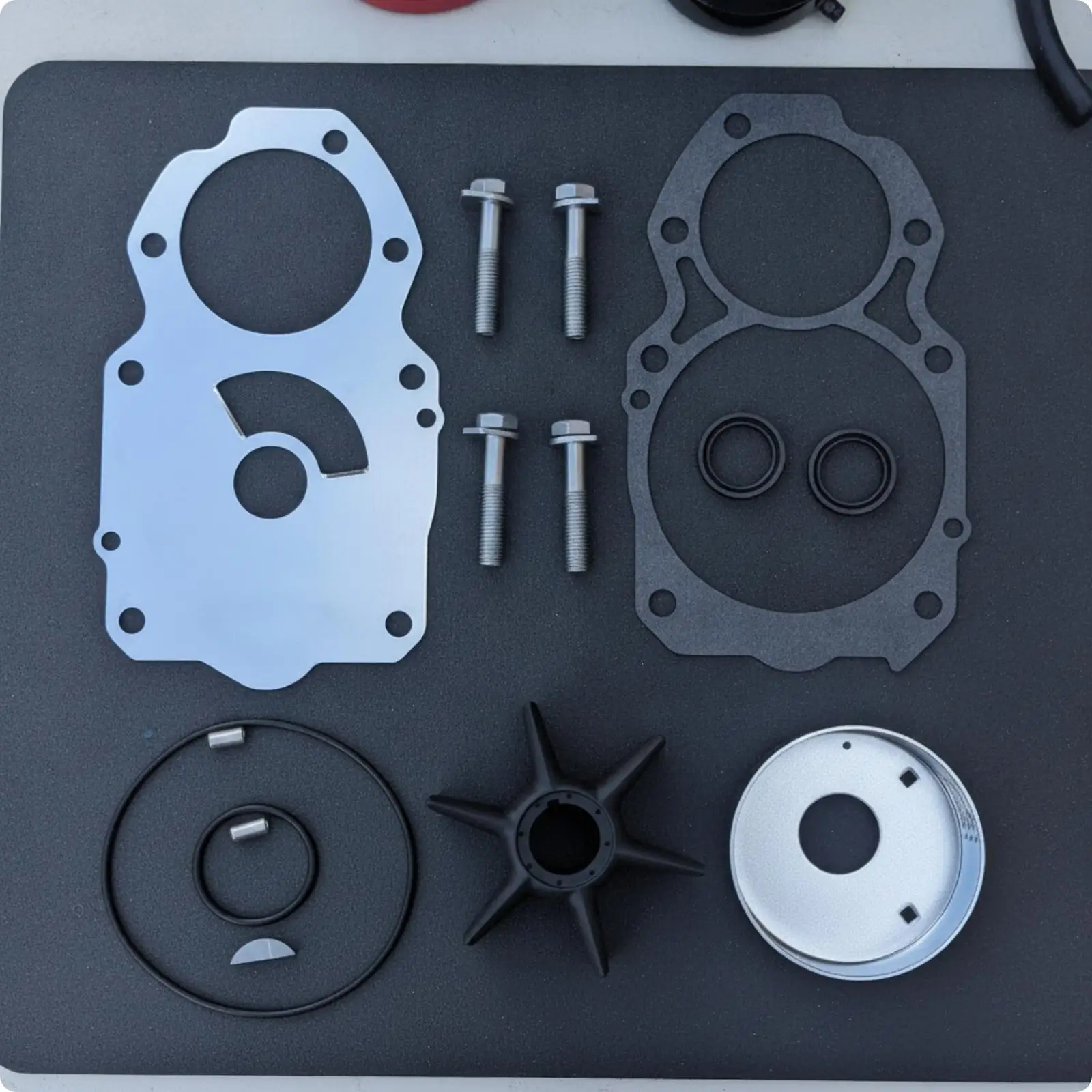 Boat Marine Water Pump Rebuild Kit Stainless Steel Impeller with O-rings Gaskets for Outboard 6JD-44315