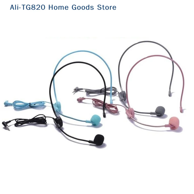 [TG820]1PC Wired 3.5mm Plug Guide Lecture Speech Headset Mic For Teaching Meeting Portable Head-mounted Headset Microphone