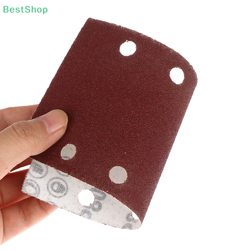 

10 шт., прямоугольные листы флокированной наждачной бумаги премиум-класса с 8 отверстиями, самоклеящиеся 185X93 мм - различная зернистость для воздушных шлифовальных машин