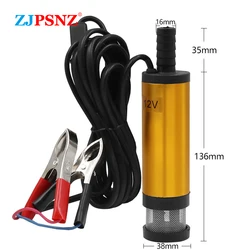 38mm51mm Electric Oil Pump DC12V 24V For Pumping Diesel Sewage Water Camping Fishing Submersible Electric Transfer Pump Portable