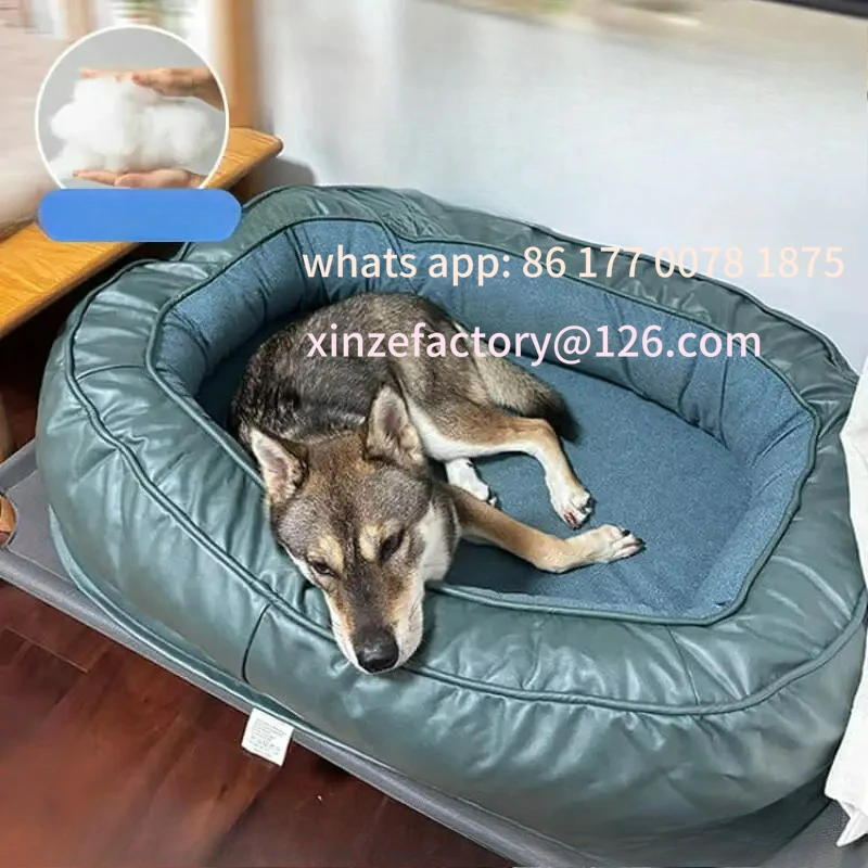 Customizable Square Medium Dog Bed Contrast Color Comfortable Large Cat Sofa Cushion Fully Filled Four Seasons Waterproof