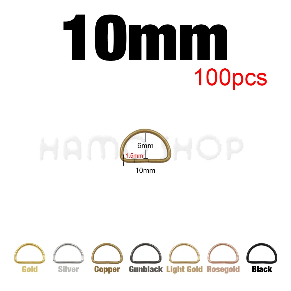 20-1000 stücke Metall D Ring Einstellbare Schnalle Verschluss Für Gurtband Rucksäcke Riemen Taschen Katze Hund Kragen Kette Schnallen DIY zubehör
