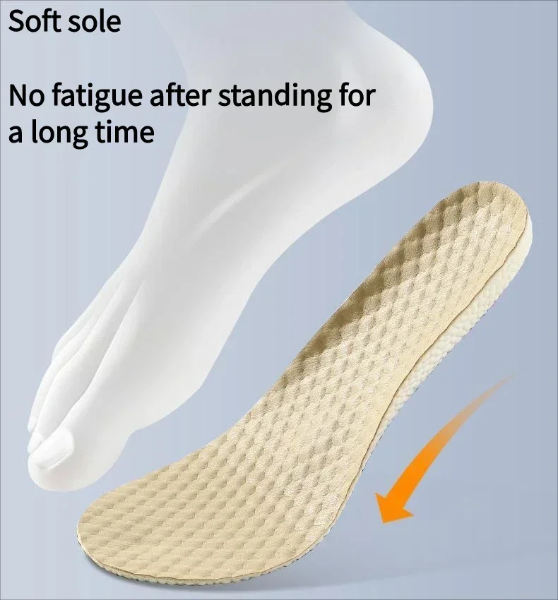 1Pair Unisex Basketball Sports Insoles Breathable Sweat-Absorbent Comfortable Soft Sole Shock-Absorbing for Men & Women