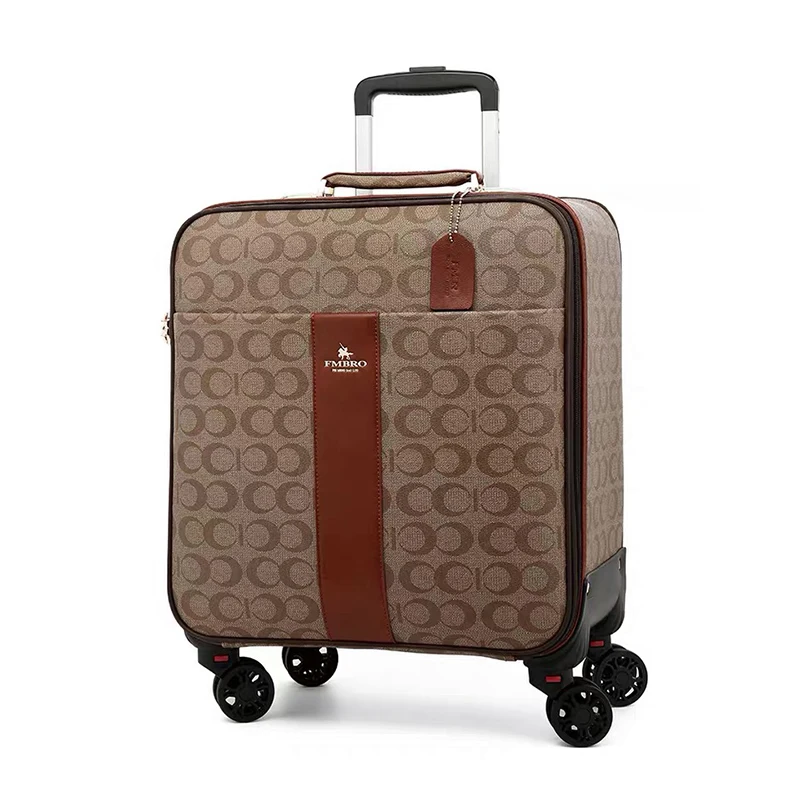 Ensemble de bagages en cuir Chancelier pour hommes et femmes, valise à roulettes avec sac à main, chariot de luxe, sac de voyage, bagages à main, mode, nouveau