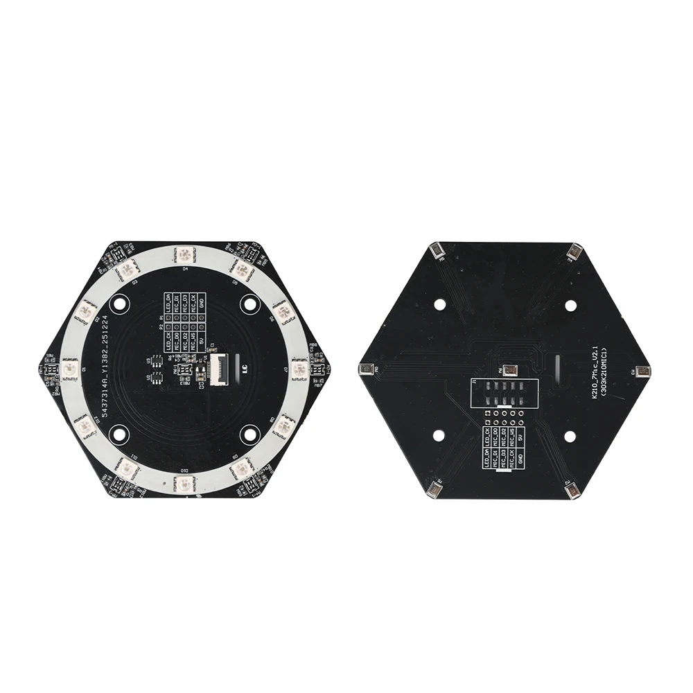 7 Silicon MEMS Microphone Array Module 12 SK9822 LEDs I2S Port Sound Positioning for K210 Development Board DIY Voice Capture