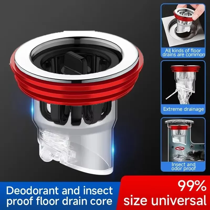 1pcs Odor Proof Floor Drain Valve-Sewer Core Backflow Preventer Shower Floor Drain Plug for Kitchen Bathroom Toilet Sewer