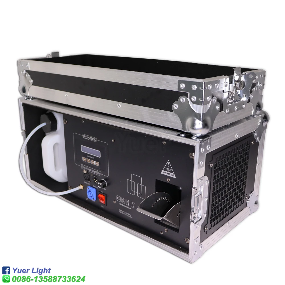 YUER 2000W Mist Haze Machine 3L Liquid Tank Fog Machine DMX512 For Disco DJ Party Stage Lights LED Effect Lighting Equipment