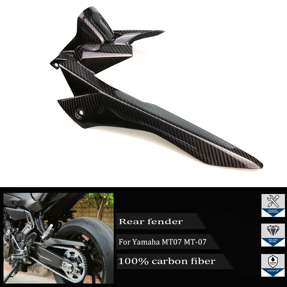 

Suitable for Yamaha MT07 MT07 MT 07 2013 2014 2016 2018 2019 2020 Motorcycle 3K Carbon Fiber Splash Rear Fender