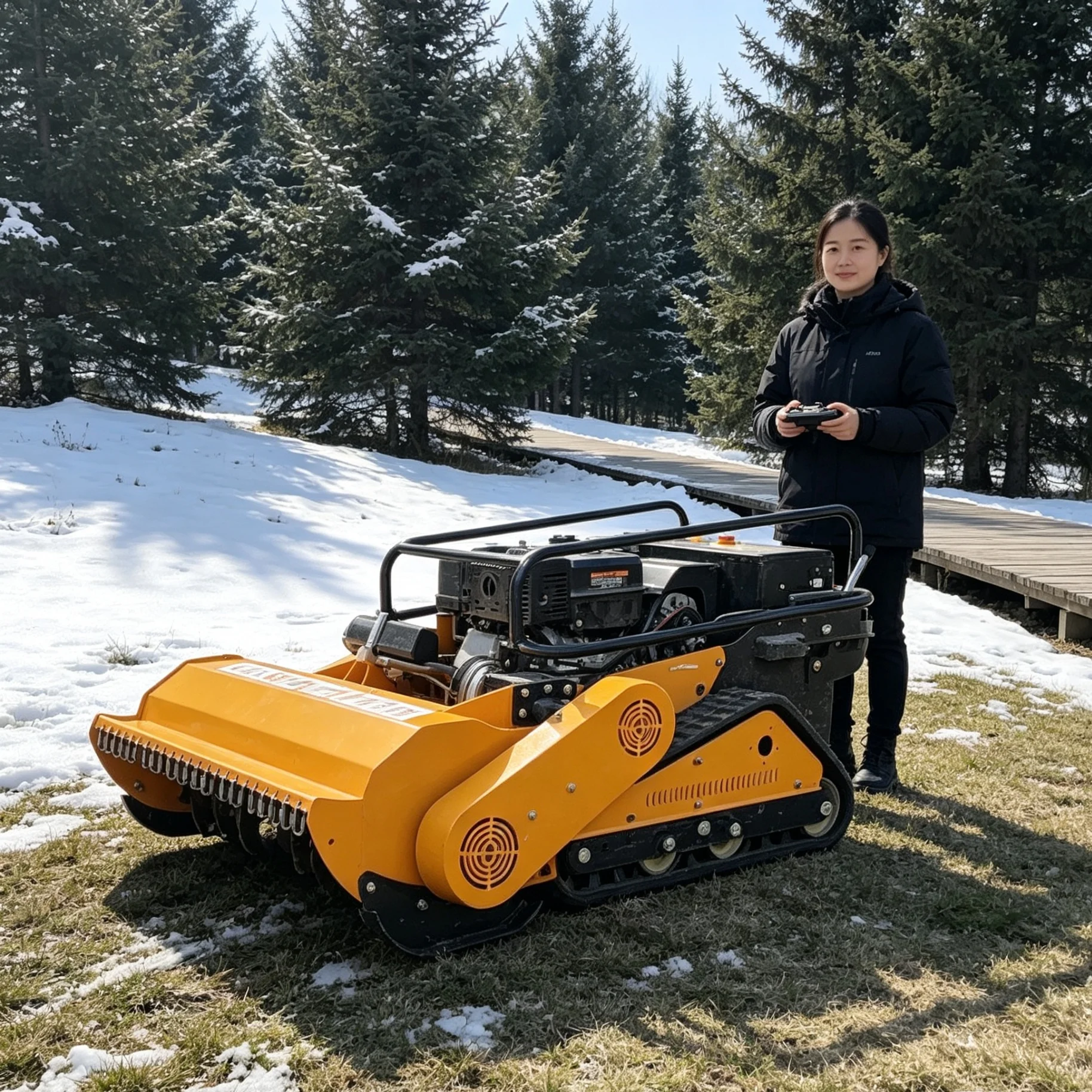 Customized Big Urban Park Greenbelt 1000SPro Self‑Propelled Lawn Mower, Industrial Remote Optional For Labor‑Saving Large‑Area