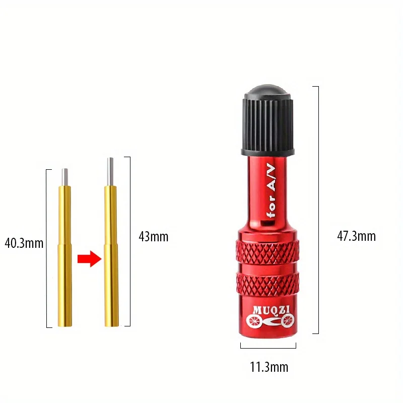 Bike Air Front Fork Valve Adapter Tool Extension Valve Converter Extender for MTB Downhill Bicycle