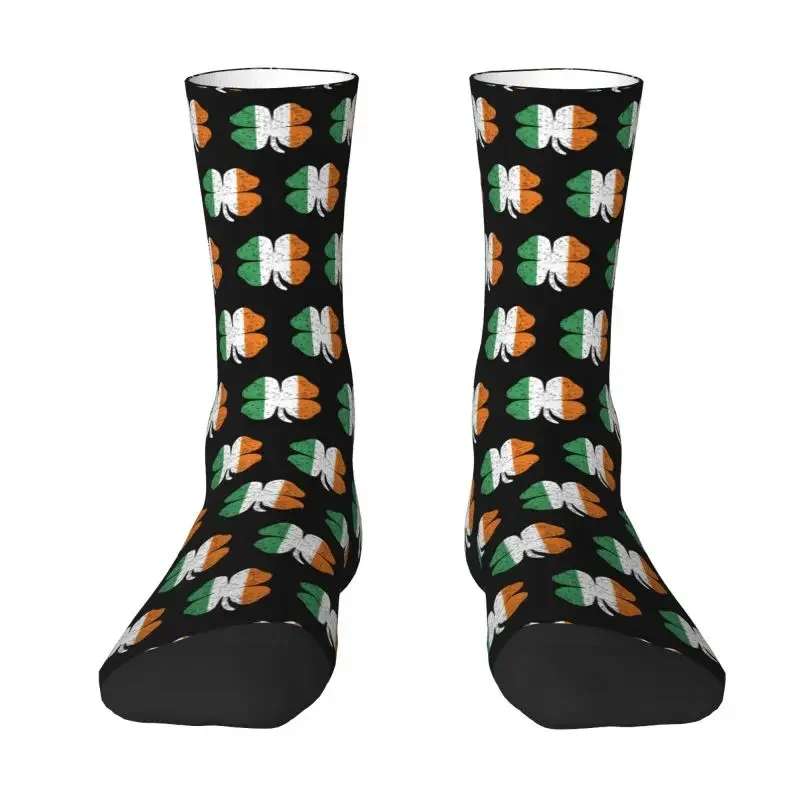 Crazy Crew calcetines con bandera de Irlanda para hombre y mujer, medias geniales de Hip Hop, primavera, verano, Otoño e Invierno