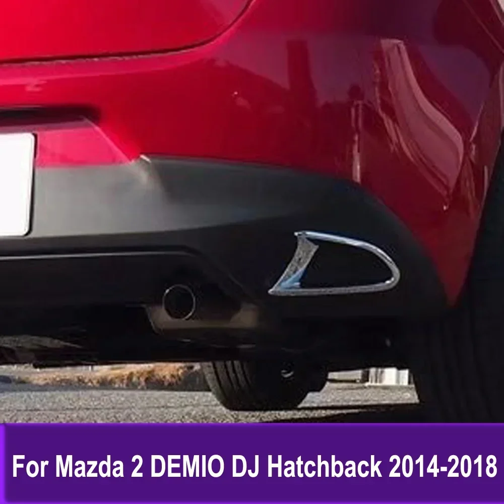 

For Mazda 2 DEMIO DJ Hatchback 2014-2017 2018 Rear Foglight Cover Fog Lights Lamp Trim Sticker Decoration Exterior Accessories