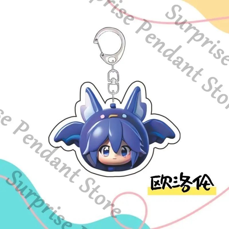 Genshin Impact Lynette Lyney Ambience Acryl Schlüsselanhänger Neuvillette Zeichentrickfigur Anime quadratisches Element Taschenanhänger