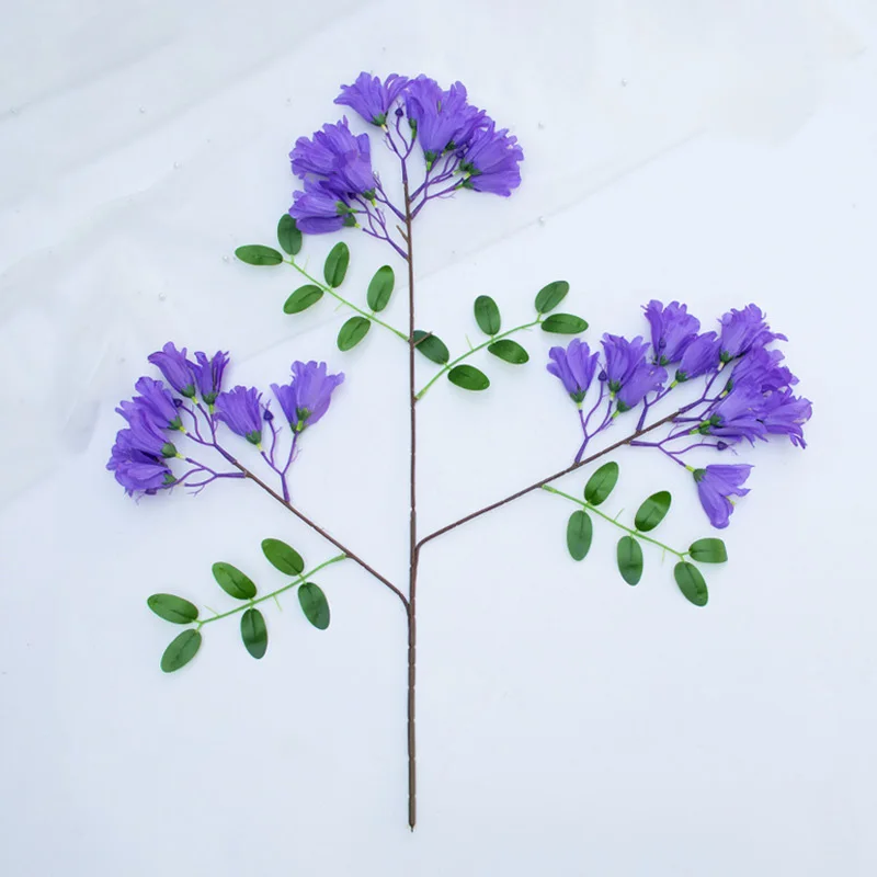 Simulation Jacaranda Tree Branch Artificial Hydrangea Flower Arrangement Material Home Hotel Wedding Background Deco Fake Floral