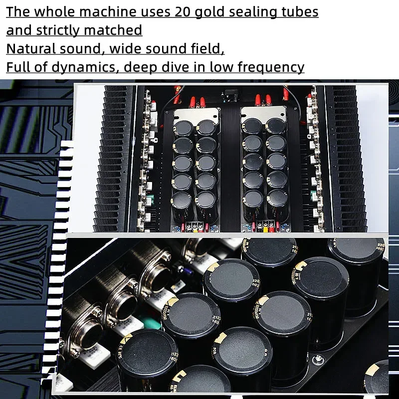 Referência de amplificador de alta fidelidade accuphase e505 classe a 8Ω 50w/4Ω 100w * 2 canais tubo selado ouro amplificador de potência pura teste ap profissional