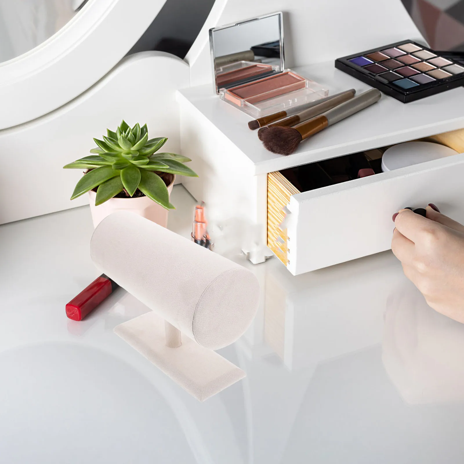 

Headband Organizer Display Stand Hair Hoops Rack Simple Design White Accessories Storage Holder Headband Holder