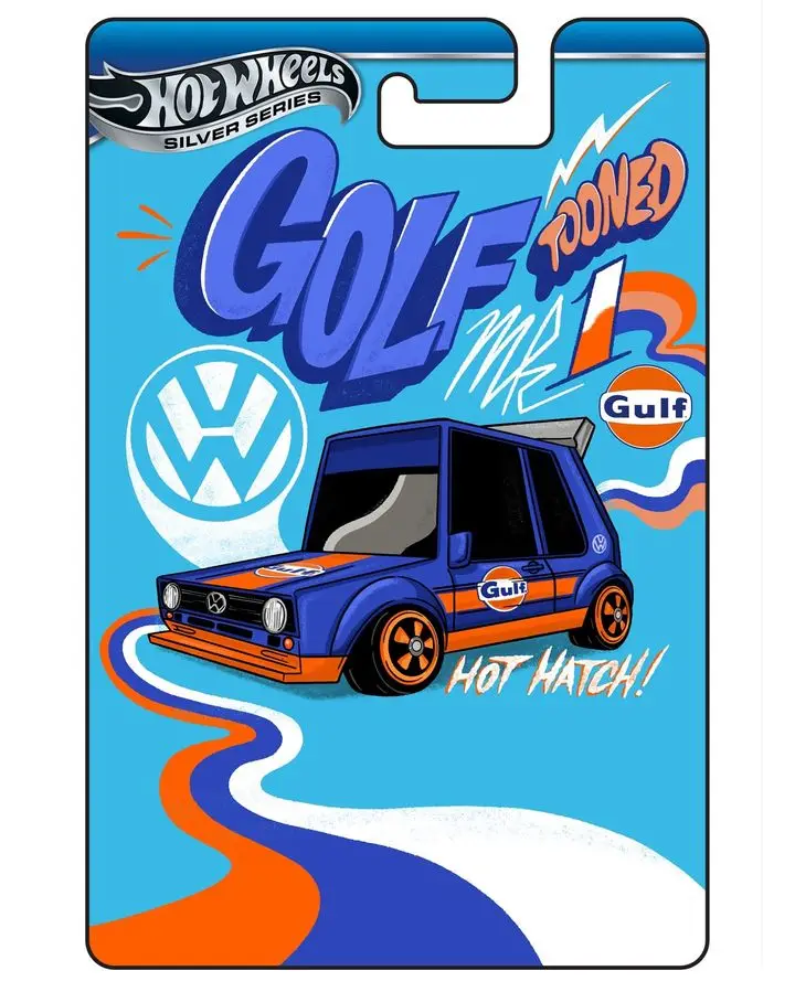 Mattel Hot Wheels Silver Series 2025 Themed Automotive Mix 2 GDG44 L Gulf Tooned 1/64 Diecast Model Cars Toys Boys Gift