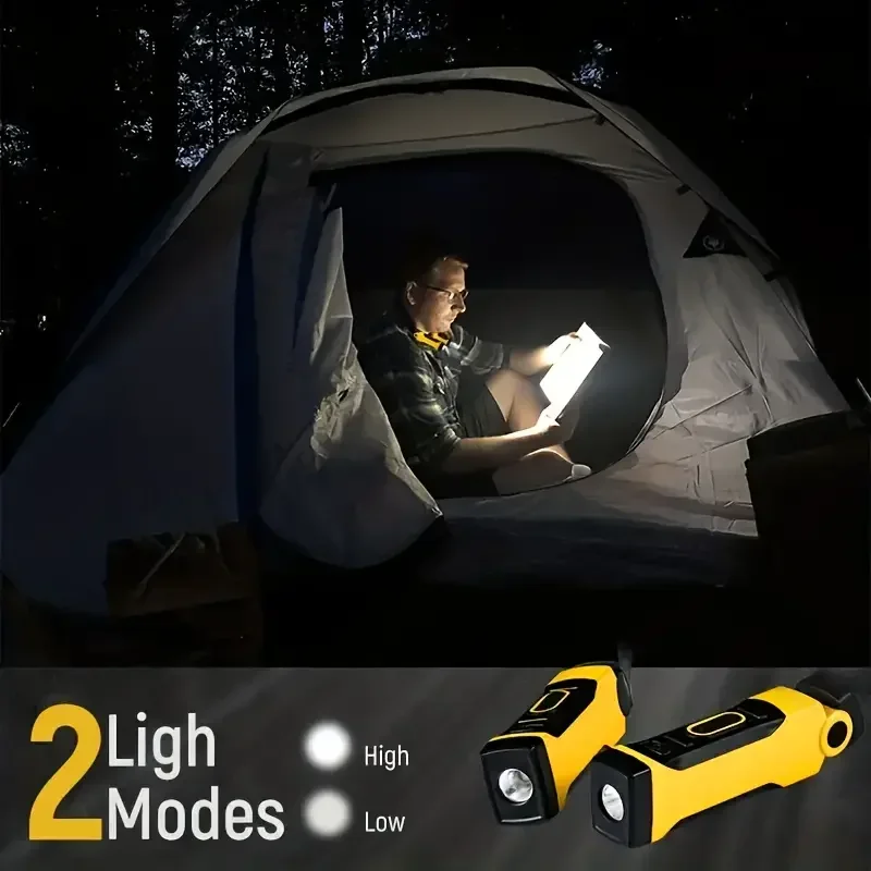 Rechargeable LED Neck Light Book Light for Reading, Bendable Arms - Ideal for Reading, 2 Brightness Levels, Camping, Repairing