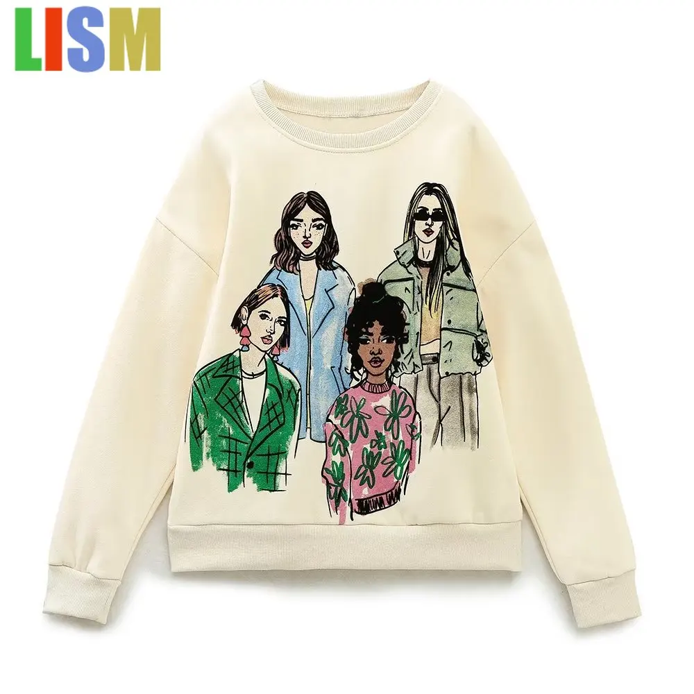 

LISM women's winter clothes y2k hoodies sweatshirt 2025 Casual Long Sleeve Lady Commuting Pullover Sweatshirt Streetwear New