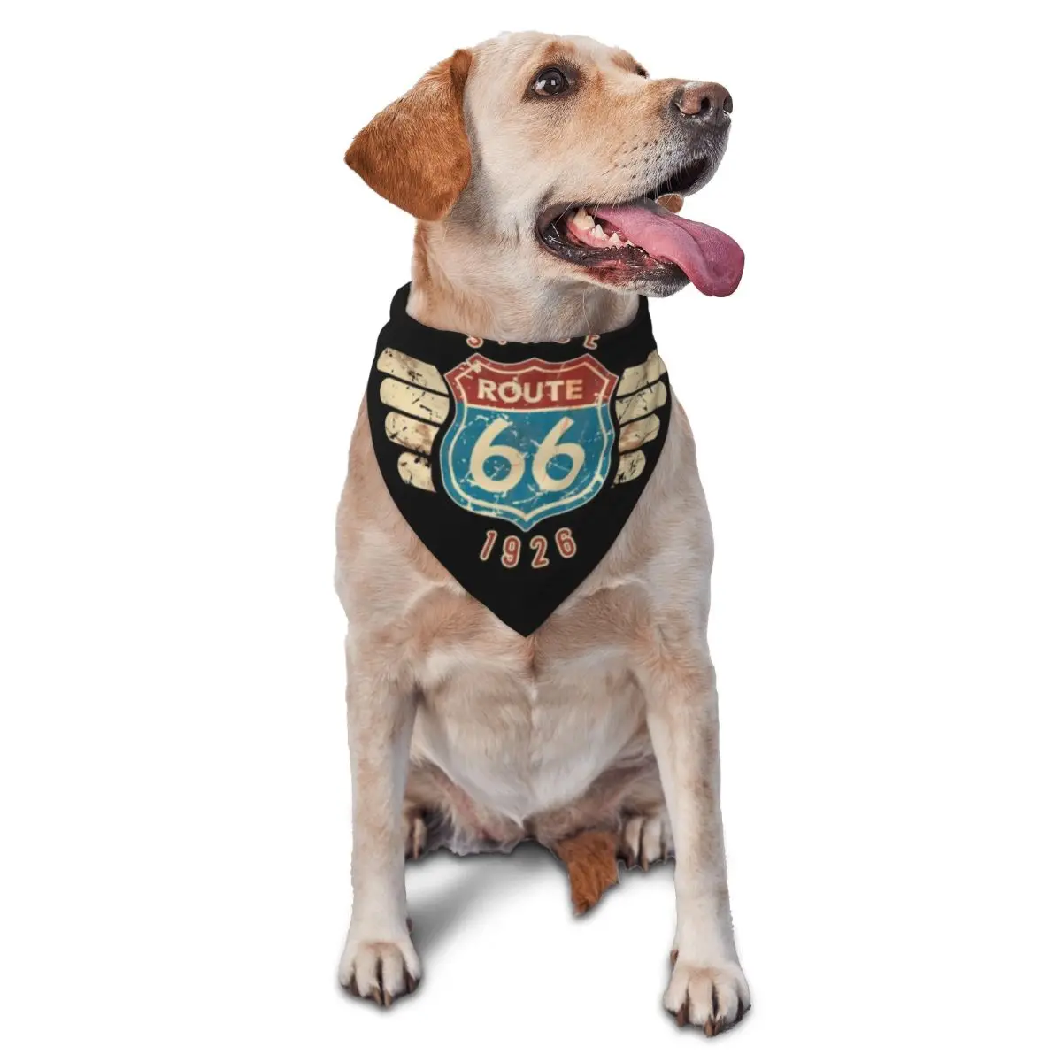 Route 66 Sign Since 1926 Pet Scarf Thin Dogs Cats Bandana Funny Triangle Bib Pet Accessories